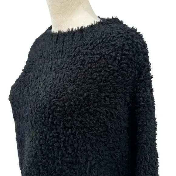 Shoreditch Ski Club NWT Rocky Cropped Crew Neck Wool Blend Relaxed Fuzzy Sweater